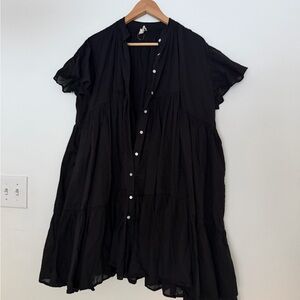 Black Button-Down Dress